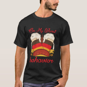 Vintage Oktoberfest On My Wurst Behaviour German M T-Shirt