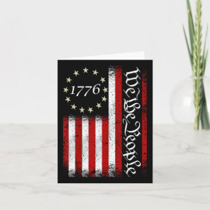 Vintage Old American Flag Patriotic 1776 We The Pe Card