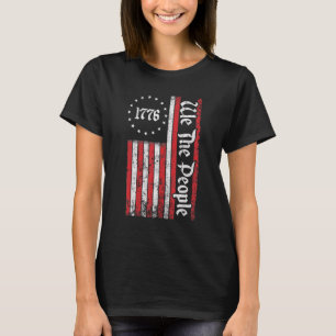 Vintage Old American Flag Patriotic 1776 We The Pe T-Shirt