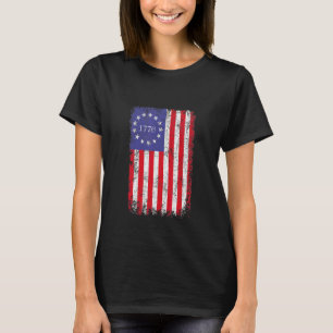 Vintage Old American Flag Patriotic 1776 We The Pe T-Shirt