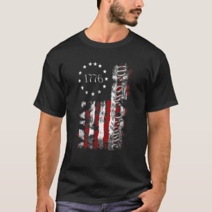 Vintage Old American Flag Patriotic 1776 We The Pe T-Shirt