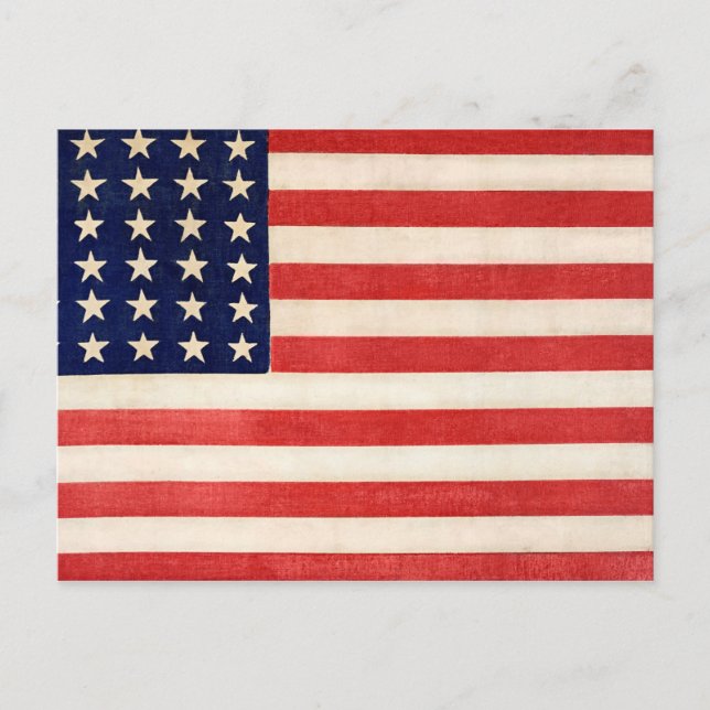 Vintage Old American Flag Postcard (Front)