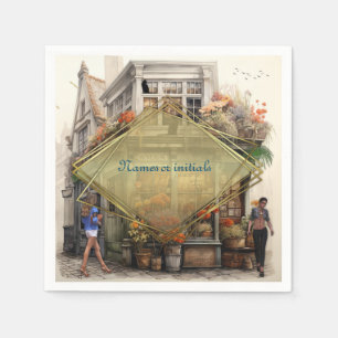 Vintage Old Amsterdam Art Napkin