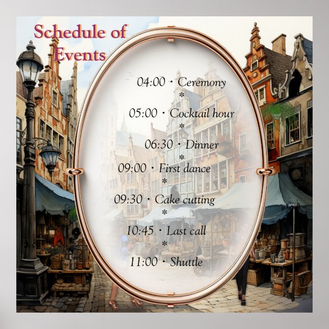 Vintage Old Amsterdam Art Poster (Front)