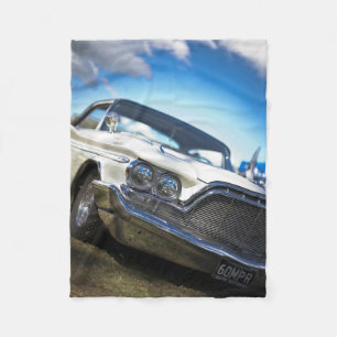 Vintage Old Antique Vehicle Fleece Blanket