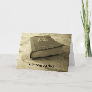 Vintage Old Bible Faith Father's Day Card