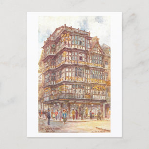 Vintage Old Dutch House, Bristol Postcard