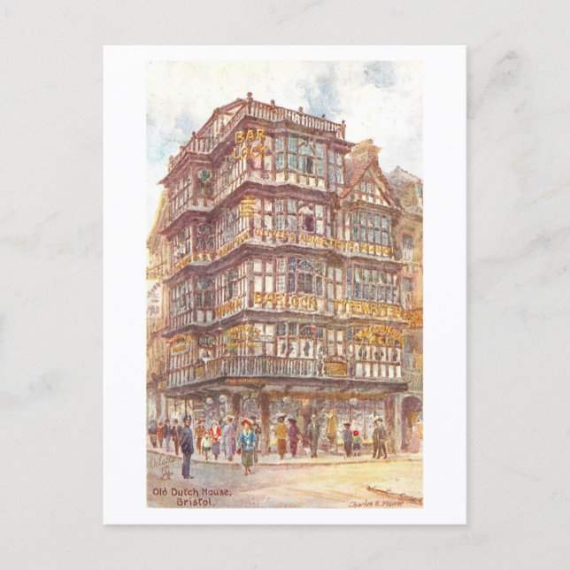 Vintage Old Dutch House, Bristol Postcard (Front)