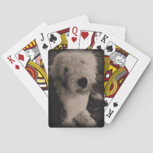 Vintage Old English Sheepdog Playing Cards