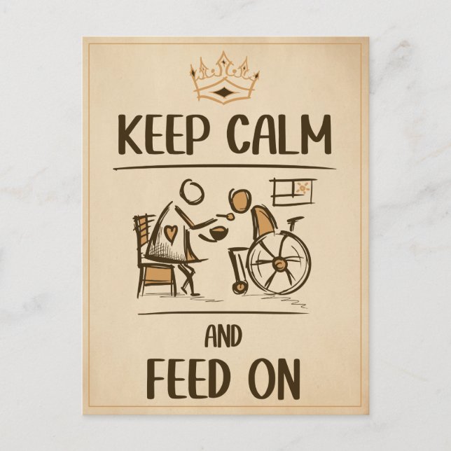 Vintage Old Fashion Caregiver, Nursing Gift Postcard (Front)