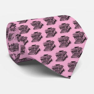 Vintage Old Fashioned Typewriter Lithograph Yellow Tie
