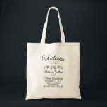 Vintage Old-Fashioned Western Style Wedding Tote Bag<br><div class="desc">A Welcome to our wedding tote bag. With fancy vintage-looking decorative dividers with your personalised text in between.</div>