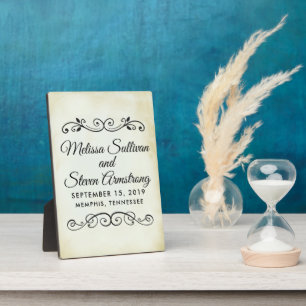 Vintage Old-Fashioned Western Theme Wedding Plaque