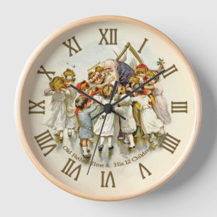 Vintage Old Father Time Clock
