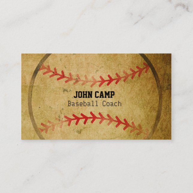 Vintage Old Look Baseball Sports Business Card (Front)