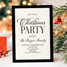 Vintage Old Money Black Beige Christmas Party