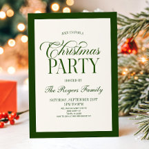 Vintage Old Money Green Beige Christmas Party