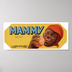 Vintage Old Oranges Fruit Crate Labels Poster