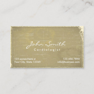 Vintage Old Paper Cardiologist Business Card