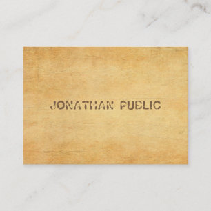 Vintage Old Paper Distressed Text Luxury Template Business Card