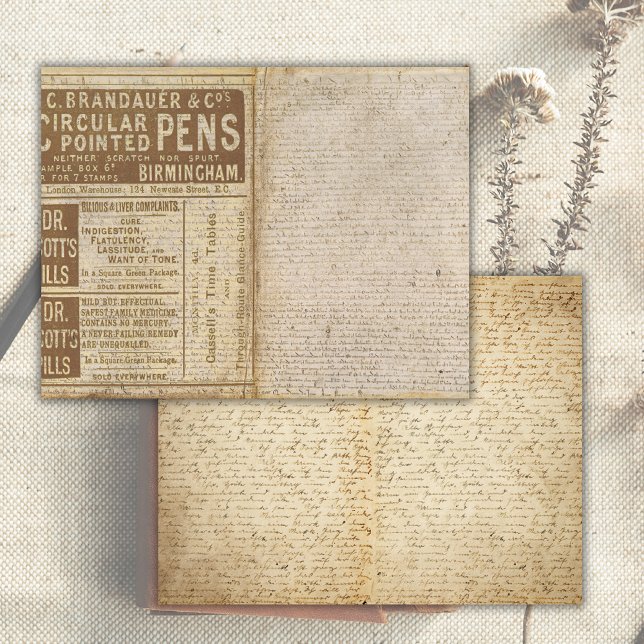 Vintage Old Paper Page Junk Journal  (Creator Uploaded)