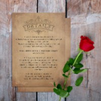 Vintage Old Parchment Victorian Wedding Details