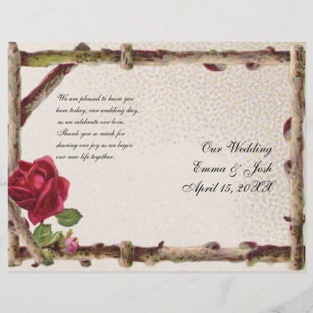 Vintage old rose rustic Victorian Antique (Front)