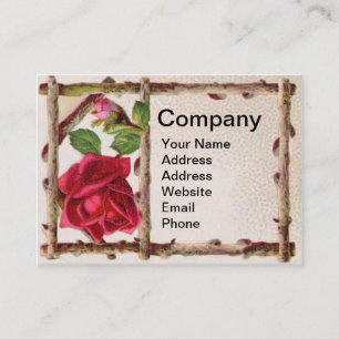 Vintage old rose rustic Victorian Antique Business Card