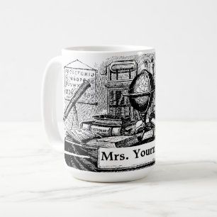 Vintage Old School Classroom Teacher Template Coffee Mug