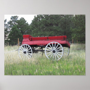 Vintage Old Stagecoach Wagon Poster