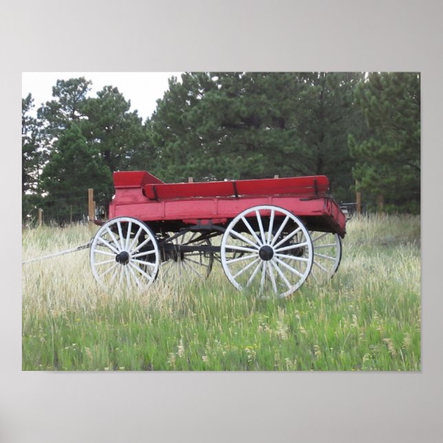 Vintage Old Stagecoach Wagon Poster (Front)