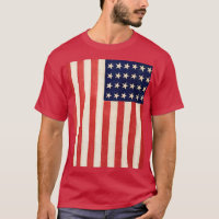 Vintage Old Thirty-Six Star American Flag Red