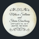 Vintage Old-Timey Western Wedding Save the Date Magnet<br><div class="desc">Wedding save the date magnet with a simple western-feel design. Set on a cream coloured vintage-looking parchment paper image. Soft brown aged edges give it a chic old-fashioned vibe. Fancy vintage-looking decorative dividers with your personalised text in between.</div>