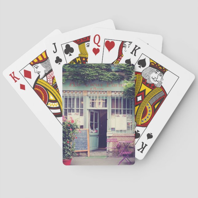 Vintage Old Town Paris Playing Cards (Back)