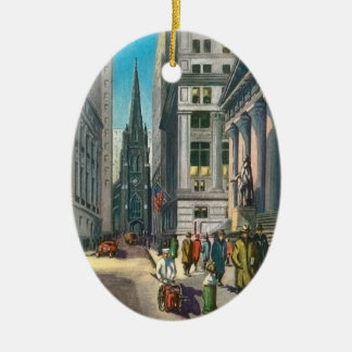 Vintage Old Trininty & Wall Street Ceramic Tree Decoration
