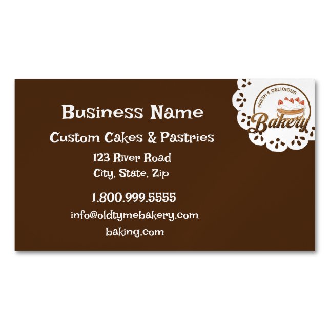 Vintage Old Tyme Bakery Baking Logo  Business Card (Front)
