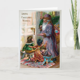 Vintage Old World Creepy Holiday Card