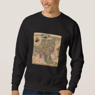 Vintage Old World Map Asia Sweatshirt