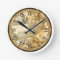 Vintage Old World Map Clock