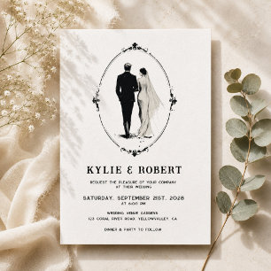 Vintage Old World Romance Classic Wedding Invitation