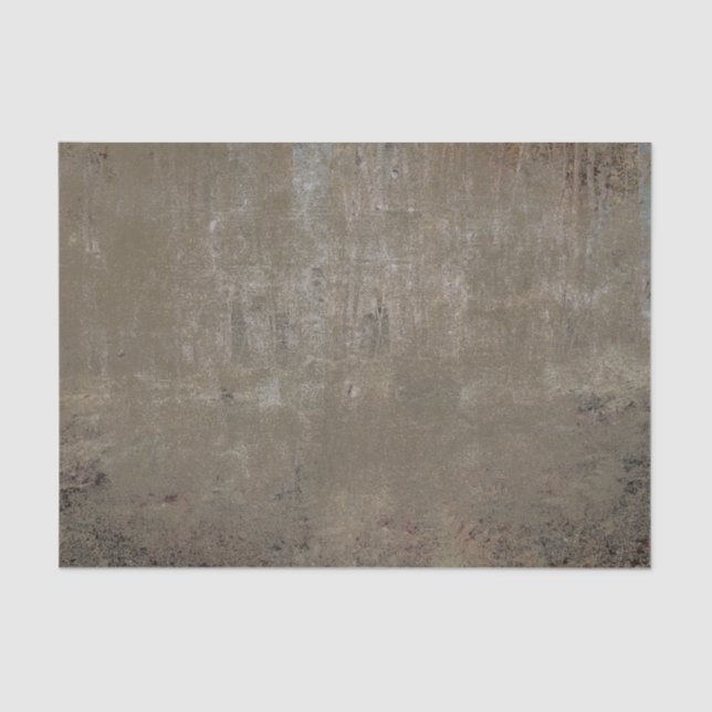 Vintage Olive Green Black Grunge Texture Tissue Paper (Front)