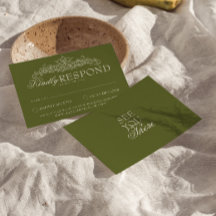 Vintage Olive Green Fancy Old Money Wedding