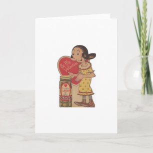 Vintage Olive Oil Valentine Holiday Card