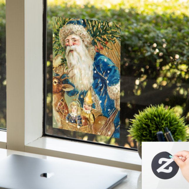 Vintage Olive Santa Claus with a Rudolph (Office)