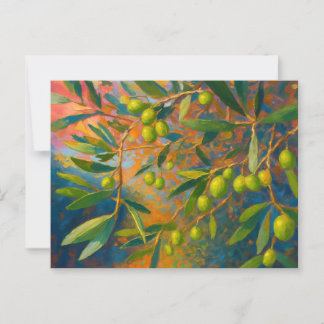 Vintage Olives Tuscany Italy Retro Europe Travel Postcard