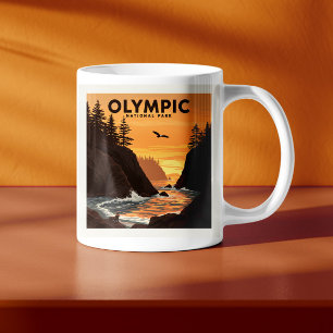 Vintage Olympic National Park Coffee Mug