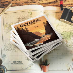 Vintage Olympic National Park Magnet