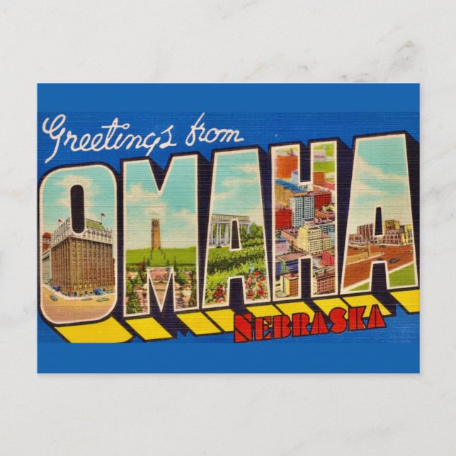 Vintage Omaha Nebraska Postcard (Front)