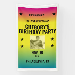 Vintage Ombre Concert Poster with Photo Custom Banner