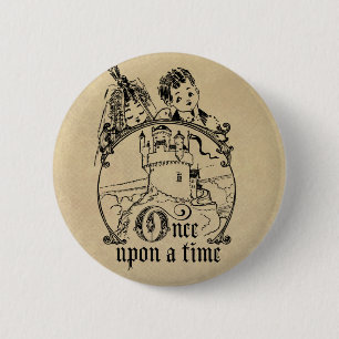 Vintage Once Upon a Time Apparel, Decor, and Gifts 6 Cm Round Badge